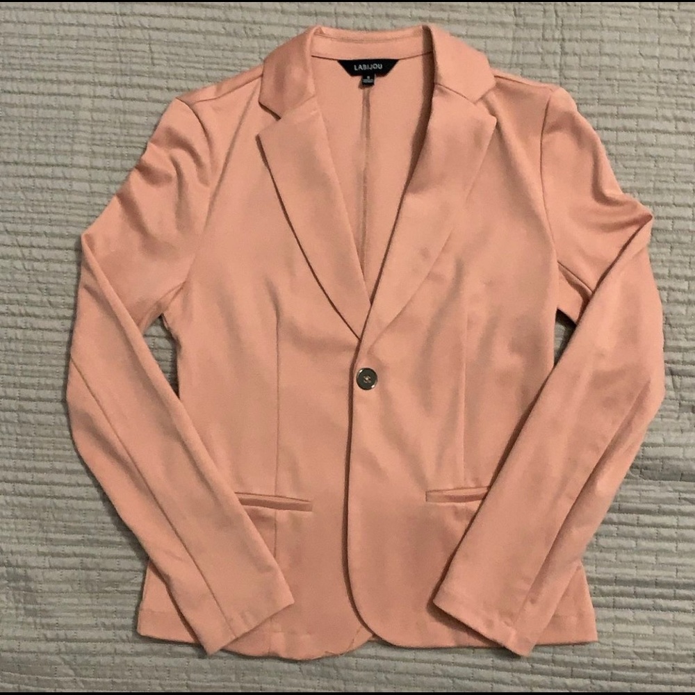 Blush pink blazer